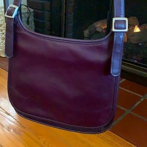 Lord & Taylor Leather Magnetic Flap Crossbody Bag